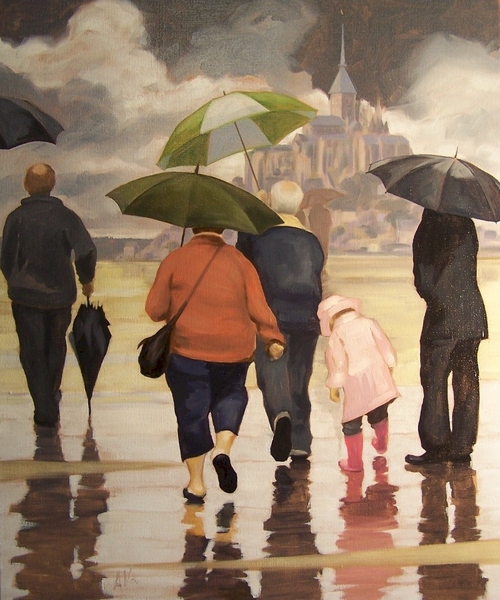 Au Mont. Huile sur toile, 65x54cm